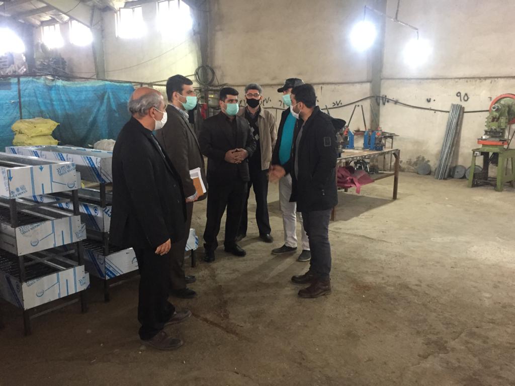 بازديد رئيس اداره صنعت شهرستان جويبار و همراهان بسيج صنعت
